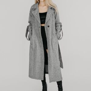 Women's Gray Long Coat